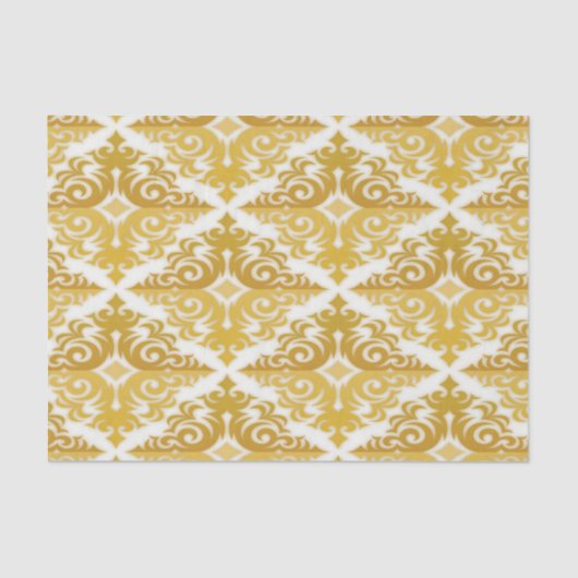 Goud en wit behangpapier tissuepapier (Voorkant)