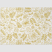 Goud en wit bloem tissuepapier (Voorkant)