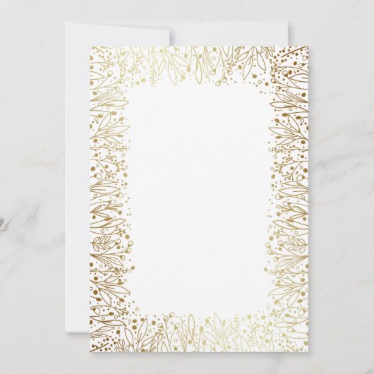 Goud en wit Bloemen Chic Vrijgezellenfeest Kaart (Achterkant)