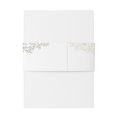Goud en wit Bloemen Vintage bruiloft Uitnodigingen Wikkel (Achterkant Voorbeeld)