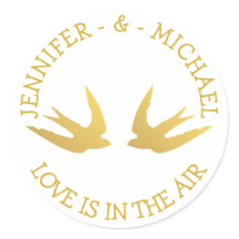 Goud en wit bruiloft Lovebirds liefde Doves