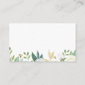 Goud en wit bruin bruiloft met platte kaart plaatskaartje (Achterkant)