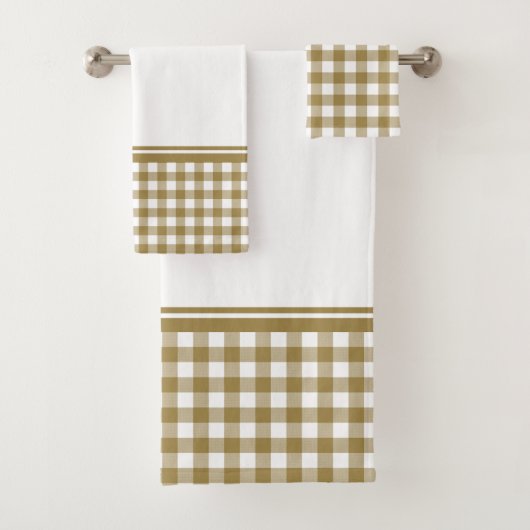 Goud en wit buffelkarotje bad handdoek (Insitu)