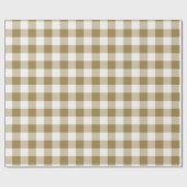 Goud en wit buffelruitpatroon cadeaupapier (Vlak)