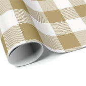 Goud en wit buffelruitpatroon cadeaupapier (Rol Hoek)