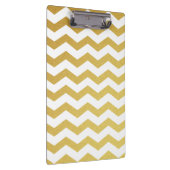 Goud en wit Chevron Monogram Klembord (Rechts)