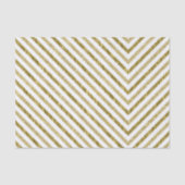 Goud en wit Chique Chevron Tissuepapier (Voorkant)