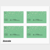 Goud en wit Confetti Gift Label (Vel)
