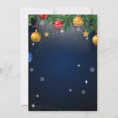 Goud en wit Custom Branded Christmas Party Kaart (Achterkant)