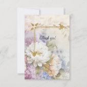 Goud en wit Dahlias kaarslicht Bedankkaart (Voorkant)