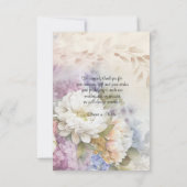 Goud en wit Dahlias kaarslicht Bedankkaart (Achterkant)