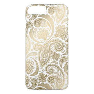 Goud en wit  Damaskers Paisley Lace iPhone 8/7 Plus Hoesje