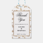 Goud en Wit Dank u Labels Cadeaulabel (Voorkant)