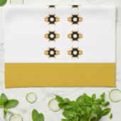 Goud en wit decoratief theedoek (Gevouwen)