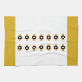 Goud en wit decoratief theedoek (Horizontaal)