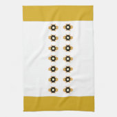 Goud en wit decoratief theedoek (Verticaal)