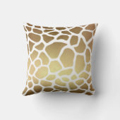 Goud en wit Dierenprint met Gouden Glitter Kussen (Achterkant)