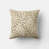 Goud en wit Dierenprint met Gouden Glitter Kussen (Achterkant)