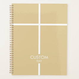 Goud en Wit Eenvoudig Kruis Planner