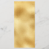 Goud en wit Elegant Menu Glam Bruiloft Partij (Achterkant)