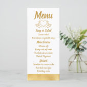 Goud en wit Elegant Menu Glam Bruiloft Partij (Staand voorkant)
