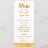 Goud en wit Elegant Menu Glam Bruiloft Partij (Voorkant)