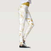 Goud en wit elegant orchidee, modern leggings (Rechts)