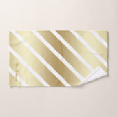 Goud en wit elegant stripes bad handdoek (Handdoek)