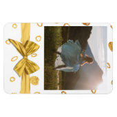 Goud en Wit Feestelijke Gift Fotomagneet Magneet (Horizontaal)