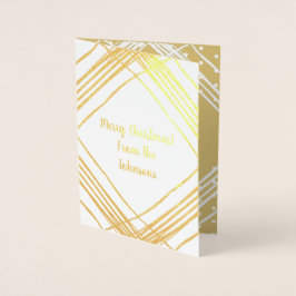 Goud en wit foto sjabloon folie kerstkaart