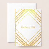 Goud en wit foto sjabloon folie kerstkaart (Met envelop)