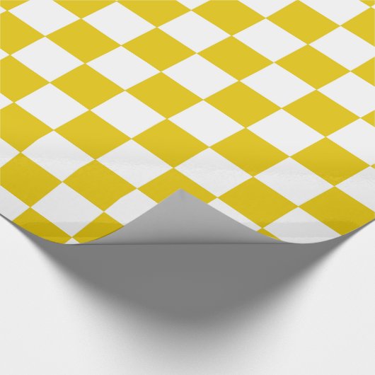 Goud en wit gecontroleerd cadeaupapier (Hoek)