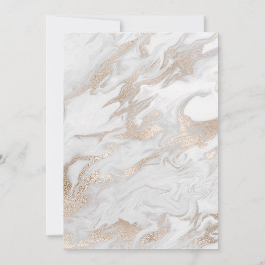 Goud en wit gemarmerd Jubileum Kaart (Achterkant)