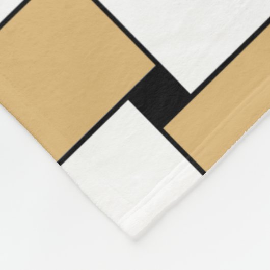 Goud en wit Geometrisch patroon van de Weave Fleece Deken (Hoek)