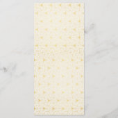 Goud en Wit Geometrische Art Deco Menu Kaart (Achterkant)