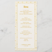 Goud en Wit Geometrische Art Deco Menu Kaart (Voorkant)
