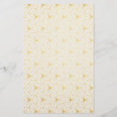 Goud en Wit Geometrische Art Deco menukaart (Achterkant)