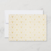 Goud en Wit Geometrische Art Deco RSVP kaart (Achterkant)