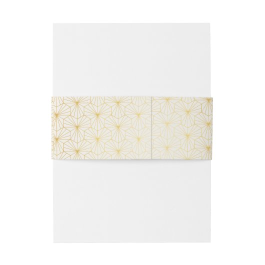 Goud en wit geometrische art deco uitnodigingen wikkel (Achterkant Voorbeeld)