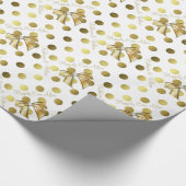 Goud en Wit Gepersonaliseerd Trouwpapier Cadeaupapier (Hoek)