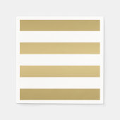 Goud en wit gestreepte partij servetten (Voorkant)