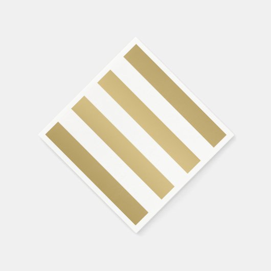 Goud en wit gestreepte partij servetten (Hoek)
