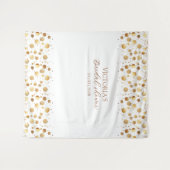 Goud en wit glitter Vrijgezellenfeest achtergrond Wandkleed (Voorkant (horizontaal))