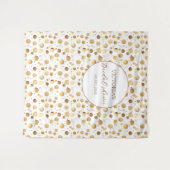 Goud en Wit Glitter Vrijgezellenfeest Achtergrond Wandkleed (Voorkant (horizontaal))