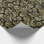 Goud en wit glitterpatroon 2 cadeaupapier (Hoek)