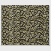 Goud en wit glitterpatroon 2 cadeaupapier (Vlak)