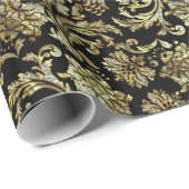 Goud en wit glitterpatroon 2 cadeaupapier (Rol Hoek)