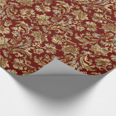 Goud en wit glitterpatroon cadeaupapier (Hoek)