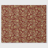 Goud en wit glitterpatroon cadeaupapier (Vlak)