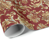 Goud en wit glitterpatroon cadeaupapier (Rol Hoek)